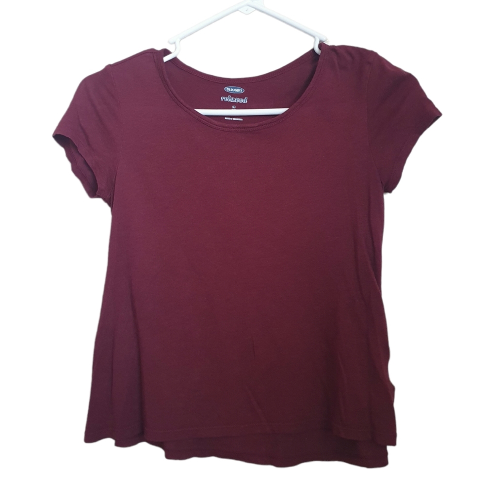 Old Navy Relaxed Girl's Burgundy Top. Sz M (8).